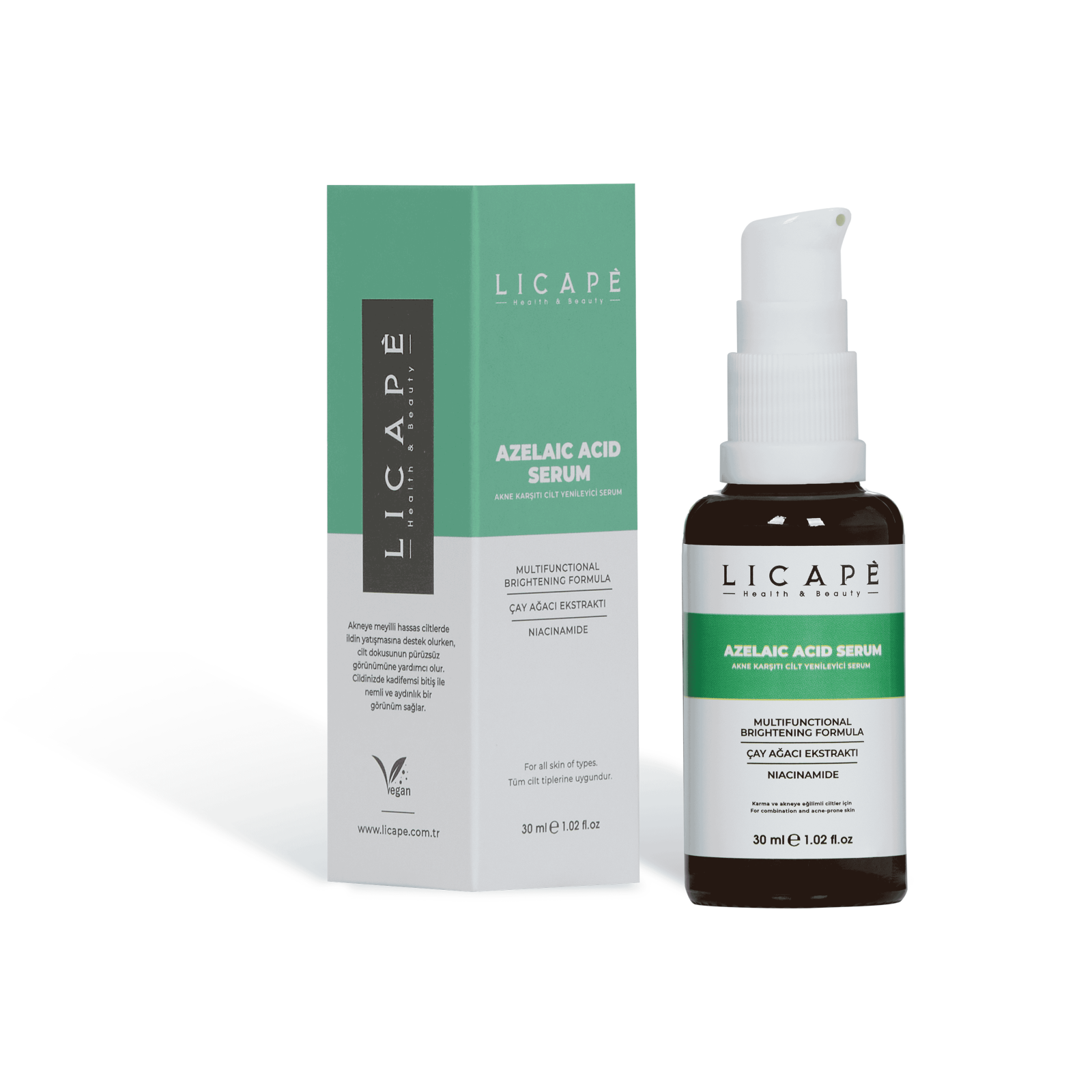 LICAPÈ AZELAIC ACID SERUM - Serum Axit Azelaic giảm Mụn, mờ thâm, kiểm soát dầu nhờn