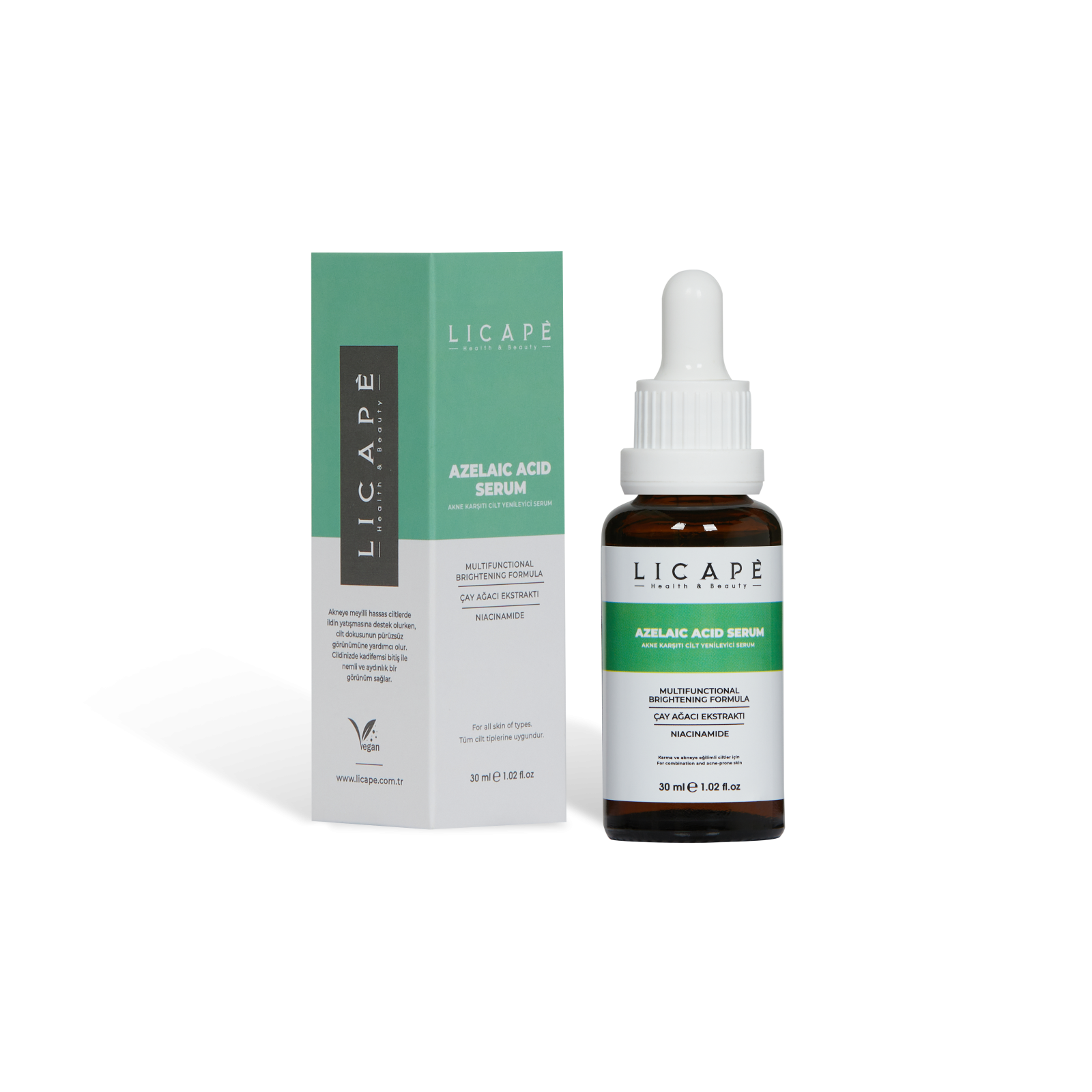 LICAPÈ AZELAIC ACID SERUM - Serum Axit Azelaic giảm Mụn, mờ thâm, kiểm soát dầu nhờn