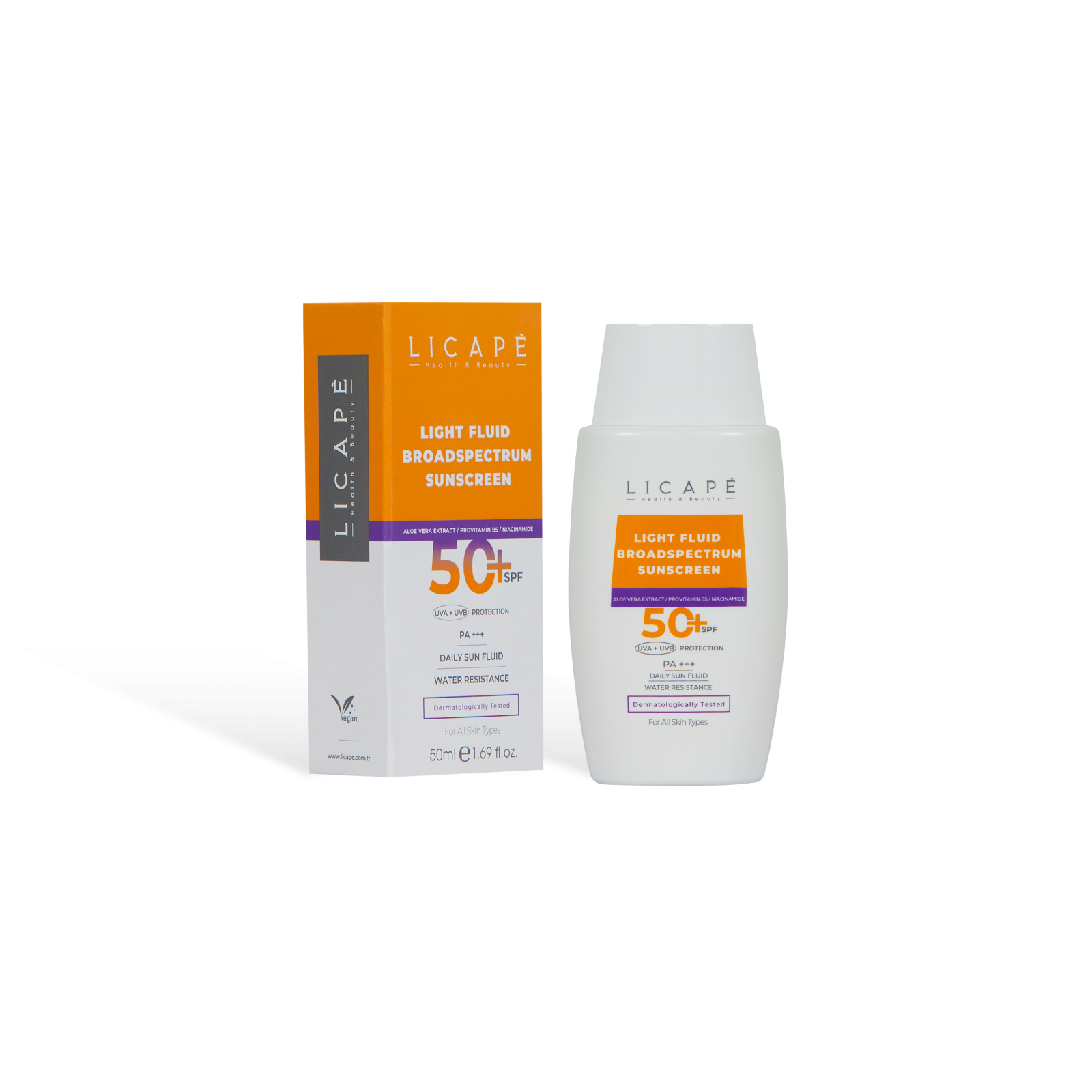 LICAPÈ LIGHT FLUID BROADSPECTRUM SUNSCREEN 50 SPF - Kem chống nắng dạng lỏng phổ rộng SPF 50+