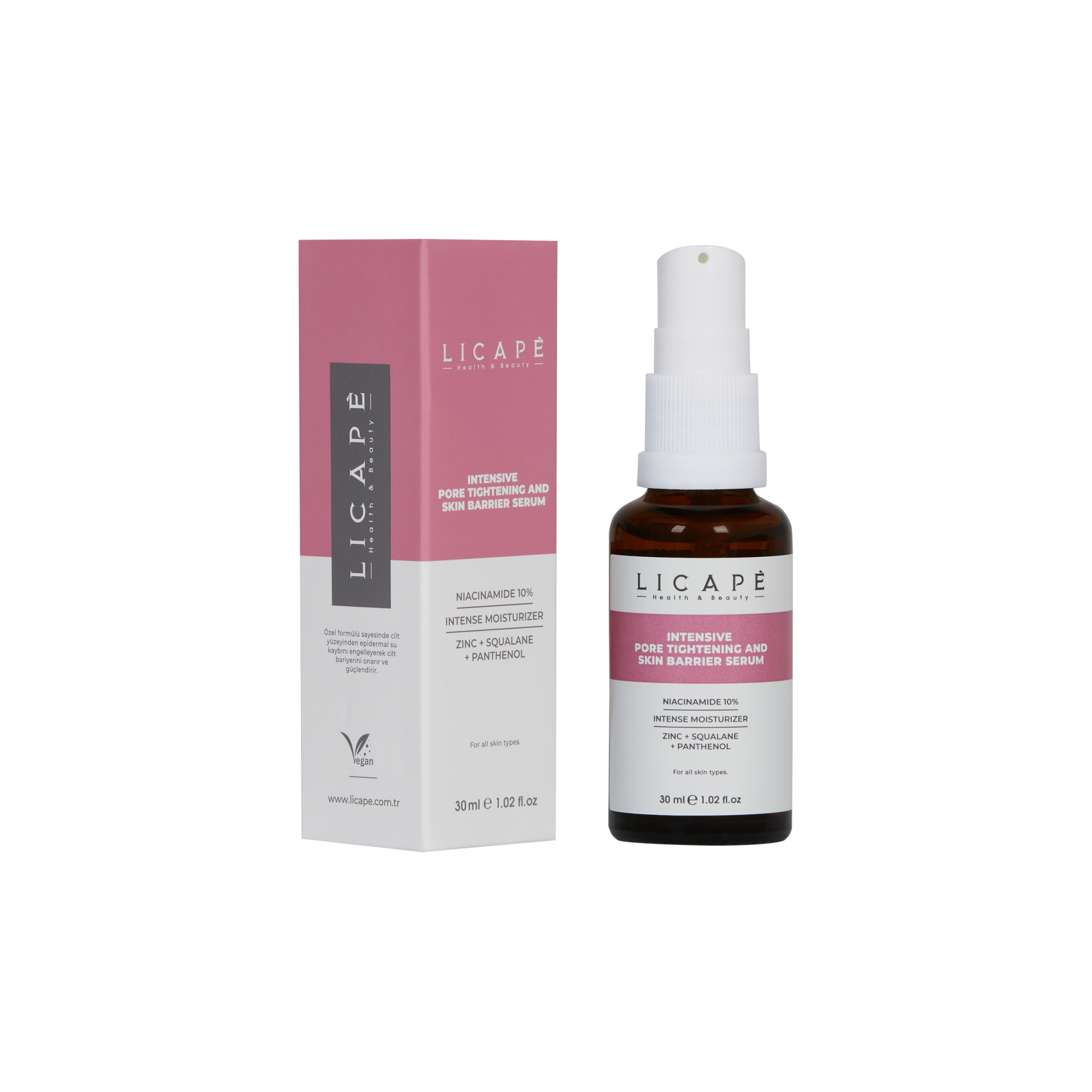LICAPÈ PORE TIGHTENING AND SKIN BARRIER %10 NIACINAMIDE SERUM - Serum Niacinamide 10% giúp giảm Mụn, kiềm dầu, làm sáng & thu nhỏ lỗ chân lông