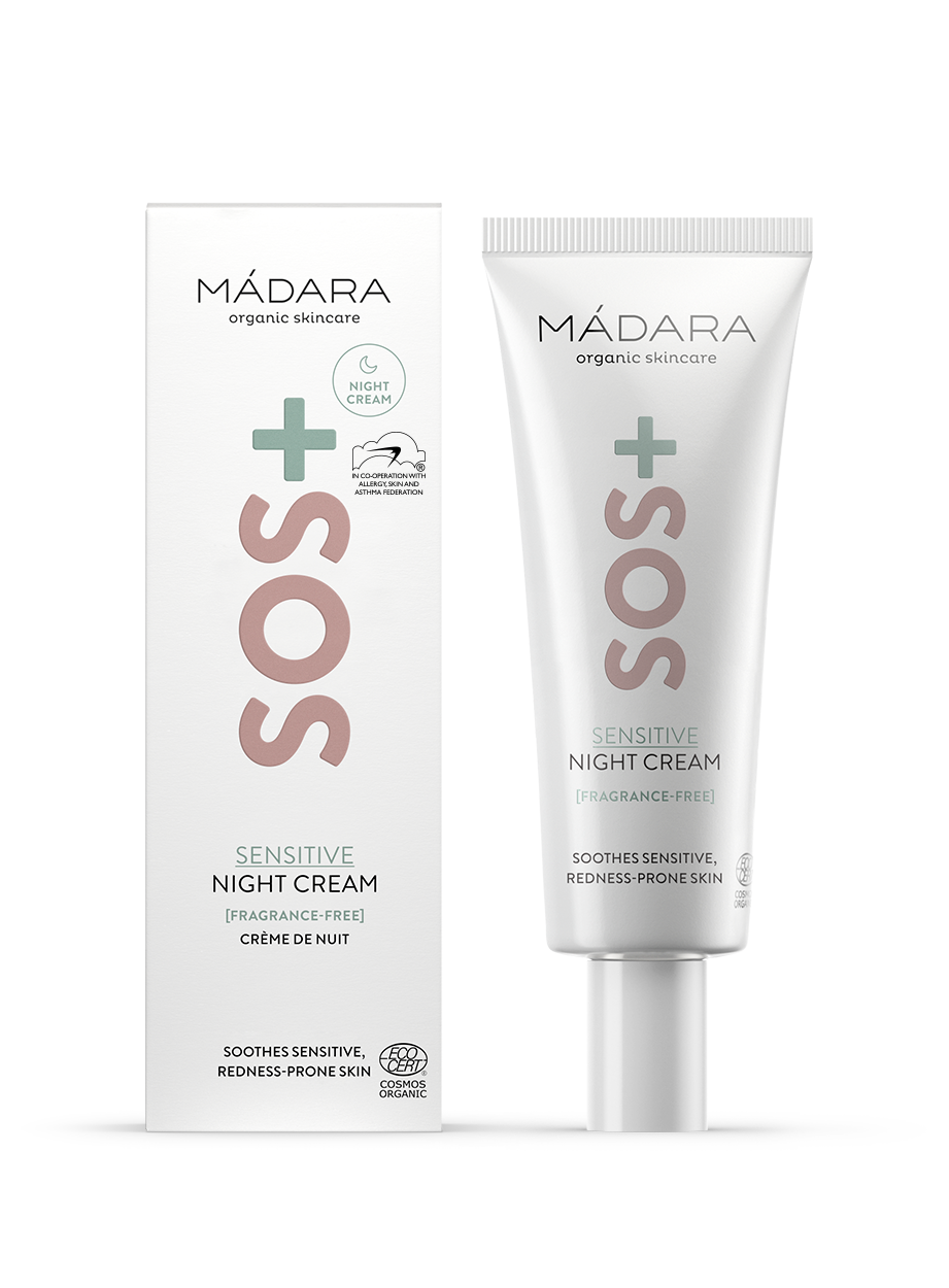 Mádara SOS+ SENSITIVE Night cream - Kem dưỡng ẩm ban đêm, phục hồi & làm dịu cho da nhạy cảm